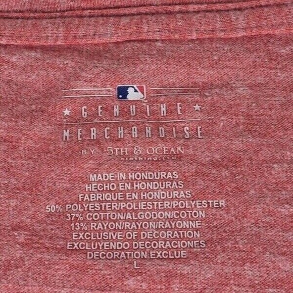 Old Navy Womens Pink Boston Red Sox V Neck Short Sleeves T Shirt Size Large - Picture 4 of 6